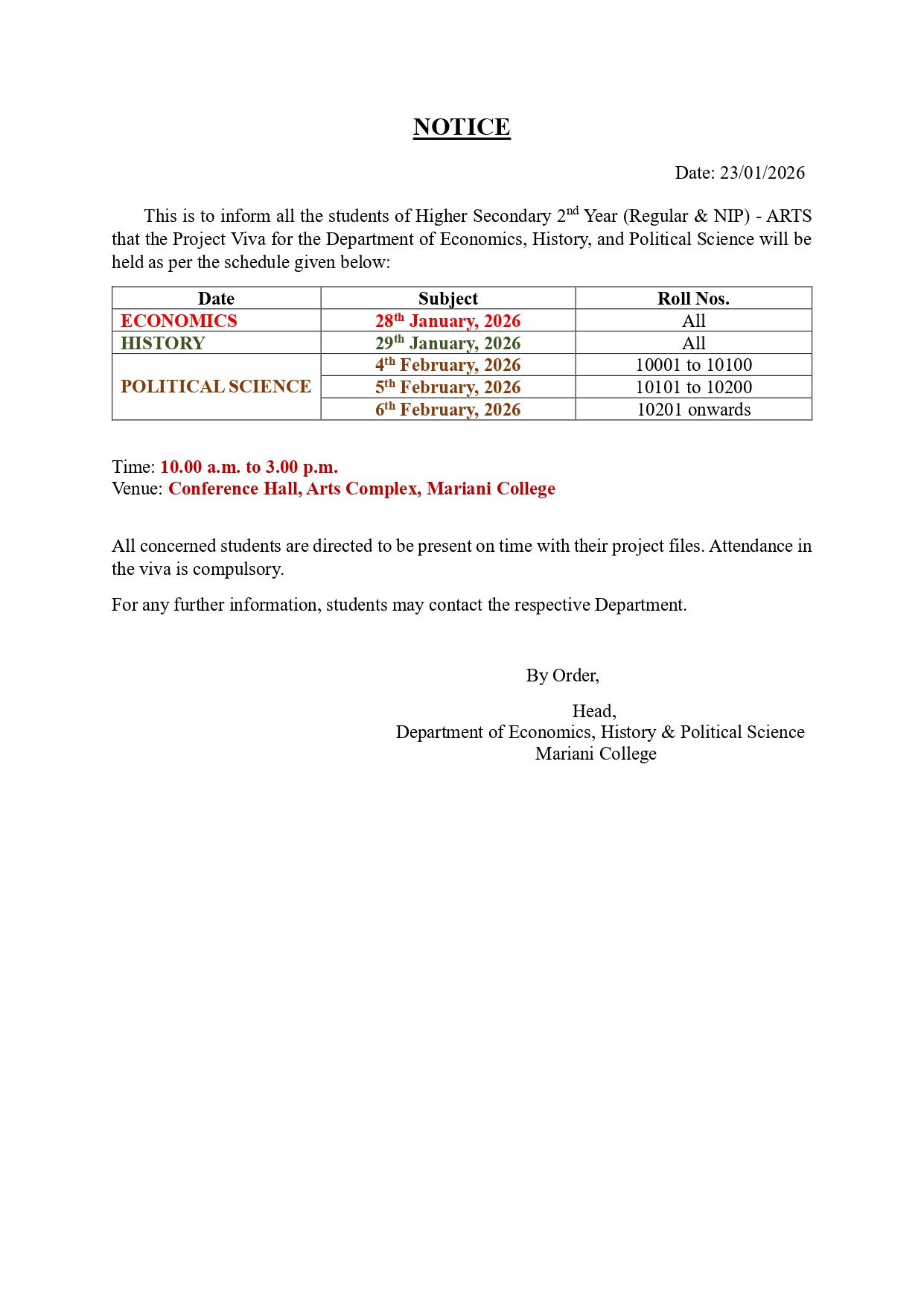 NOTICE for Project Viva page 0001